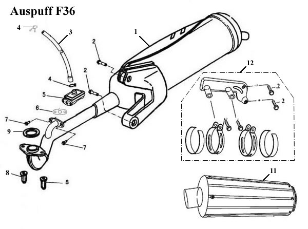 Nut , Muffler F36/8