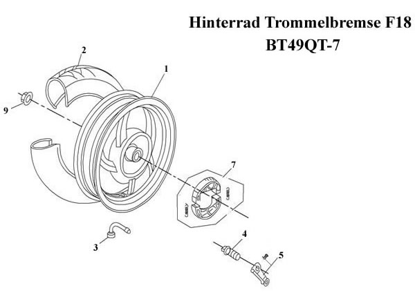 Betätigungsarm für Bremse hinten F19/5