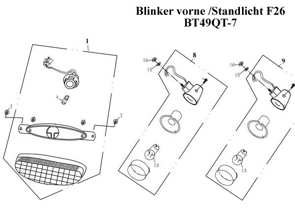 Fr . Lamp Bulb BT49QT-7 F26/4